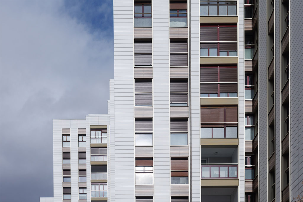 Bloques de edificios de viviendas