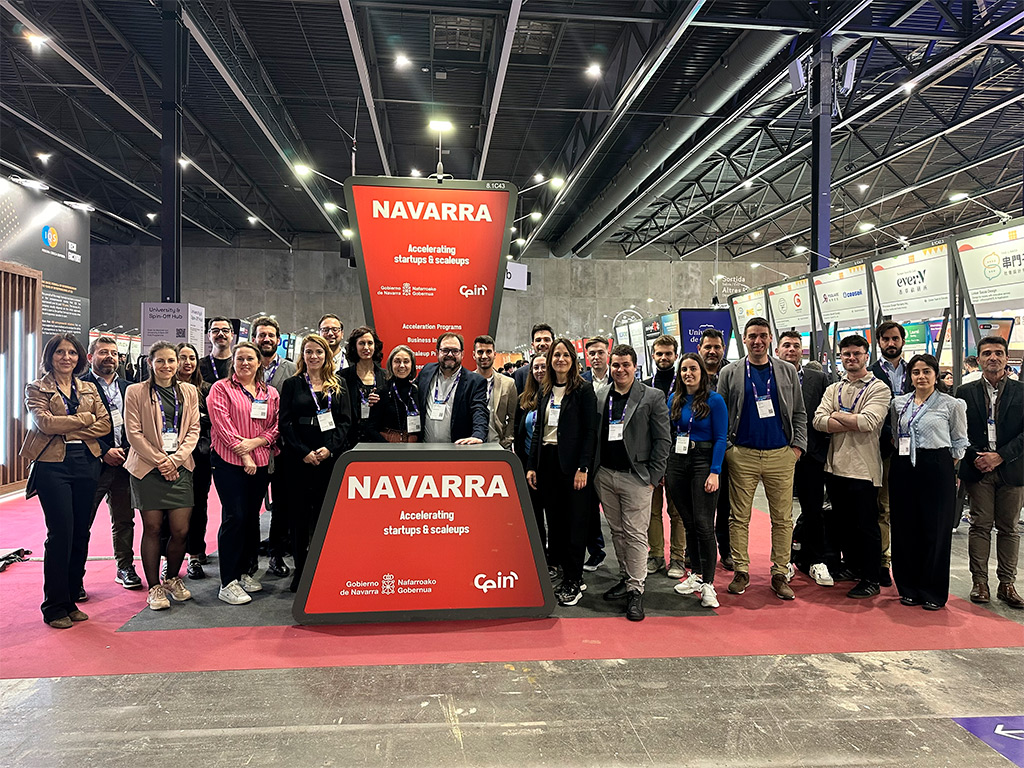 Representantes de las empresas navarras que participan en la feria en Barcelona. 