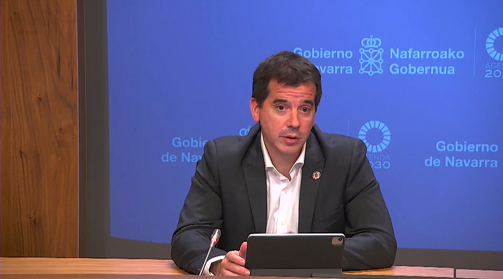 El consejero Mikel Irujo en un momento de la presentación de las jornadas "Eventos estratégicos S4"