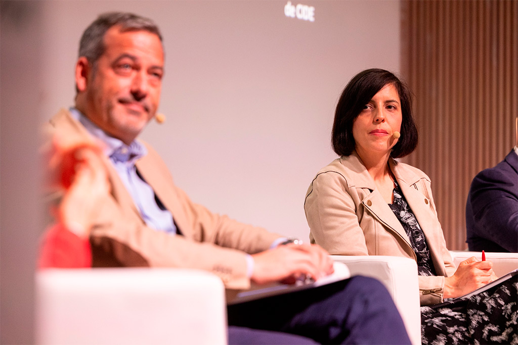 La directora general de Energía, I+D+i Empresarial y Emprendimiento, Uxue Itoiz, en la presentación del Observatorio de Descarbonización Rural
