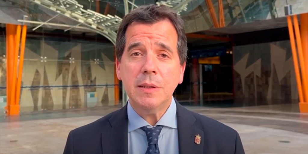 El consejero Mikel Irujo en una jornada sobre economía circular. 