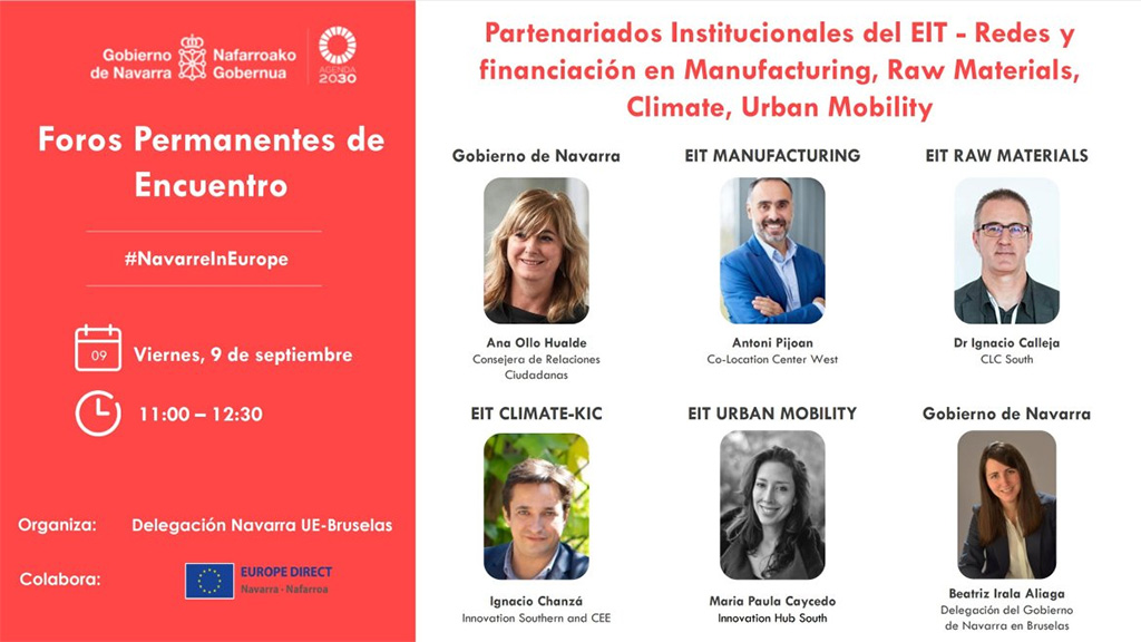 Cartel del seminario web sobre proyectos de cooperación organizado por Gobierno de Navarra para el 9 de septiembre