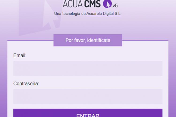 Captura de pantalla de inicio de sesión
