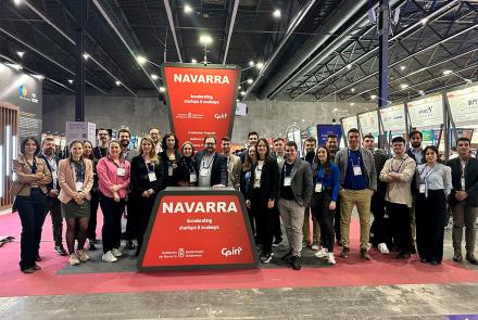 Representantes de las empresas navarras que participan en la feria en Barcelona. 