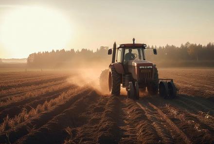 Tractor en el campo