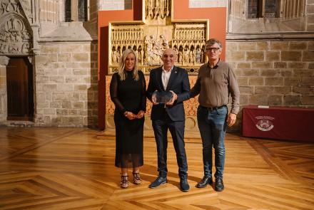 De izda a dcha: Garbiñe Basterra, Humberto Bustince y Sergi Girona.