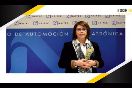 Estibaliz Erauzquin en el momento de la recogida virtual del premio